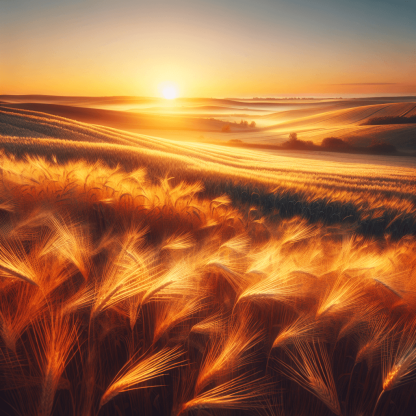 Golden Wheatfield Sunrise DIY Paint By Numbers