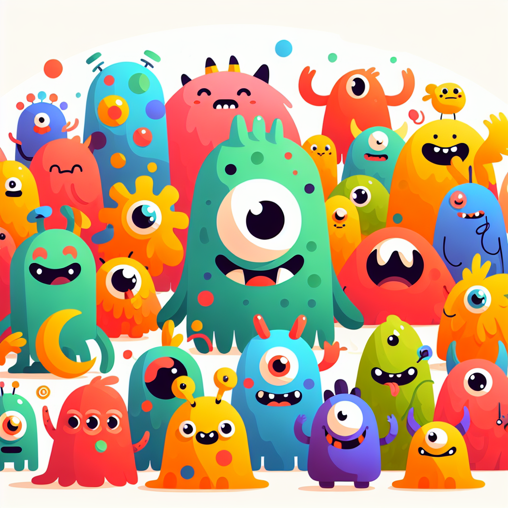 Playful Monster Mayhem Paint By Numbers Kits
