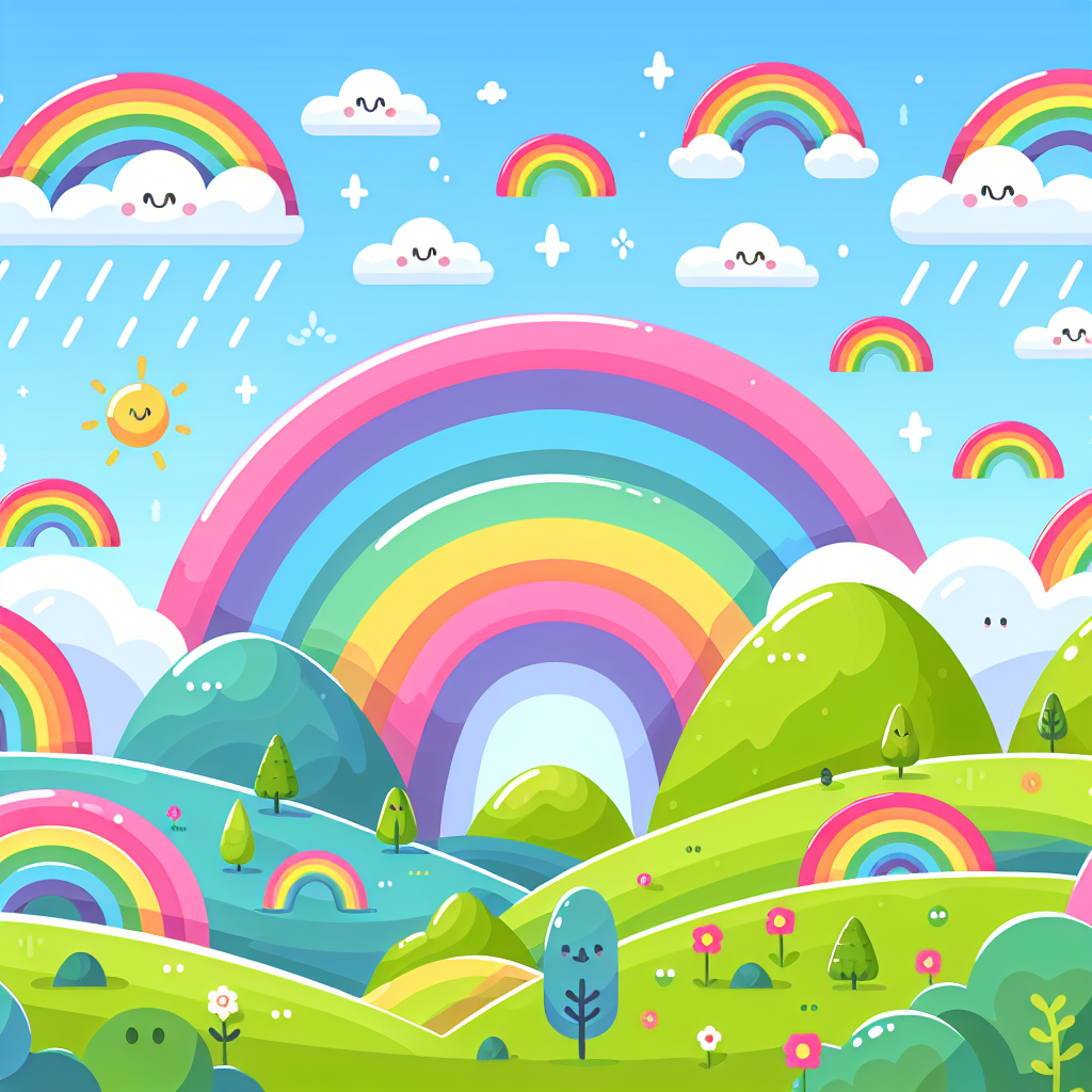 Rainbow Land Fun DIY Paint By Numbers