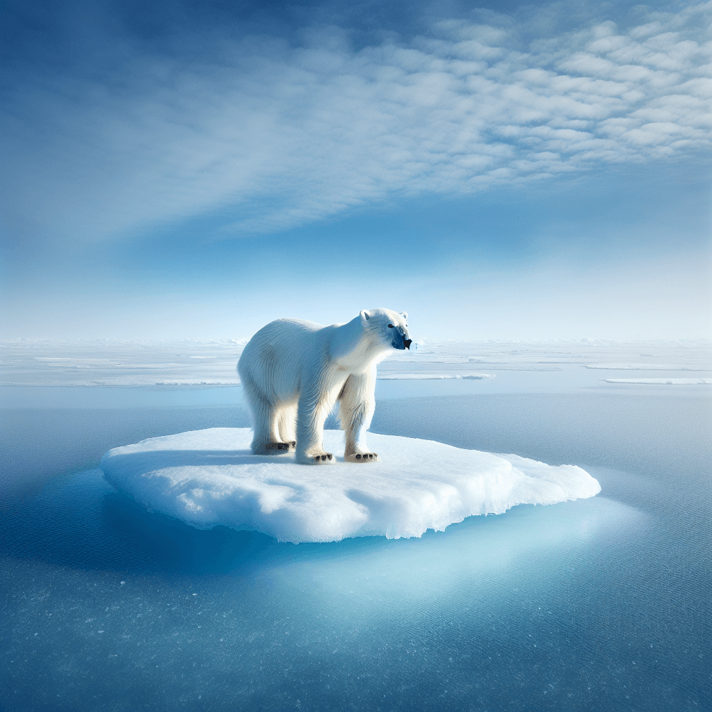 Arctic Polar Bear's Peace Paint By Numbers