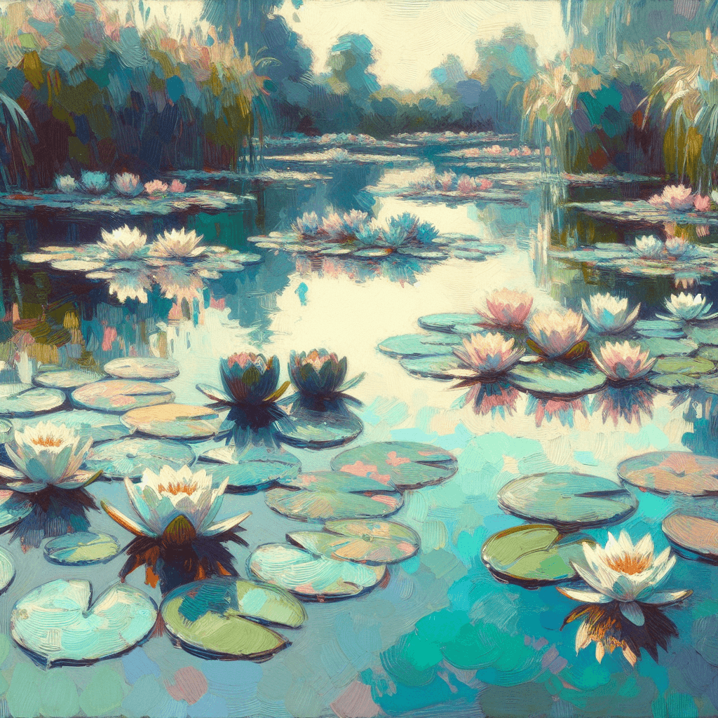 Monet's Water Lilies Serenity Number Painting