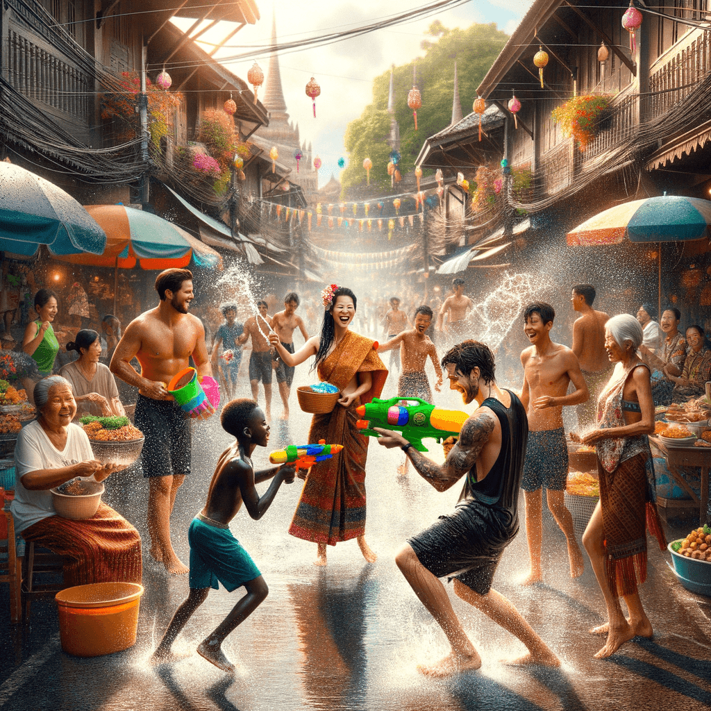 Songkran - Thailand Painting By Numbers Kit