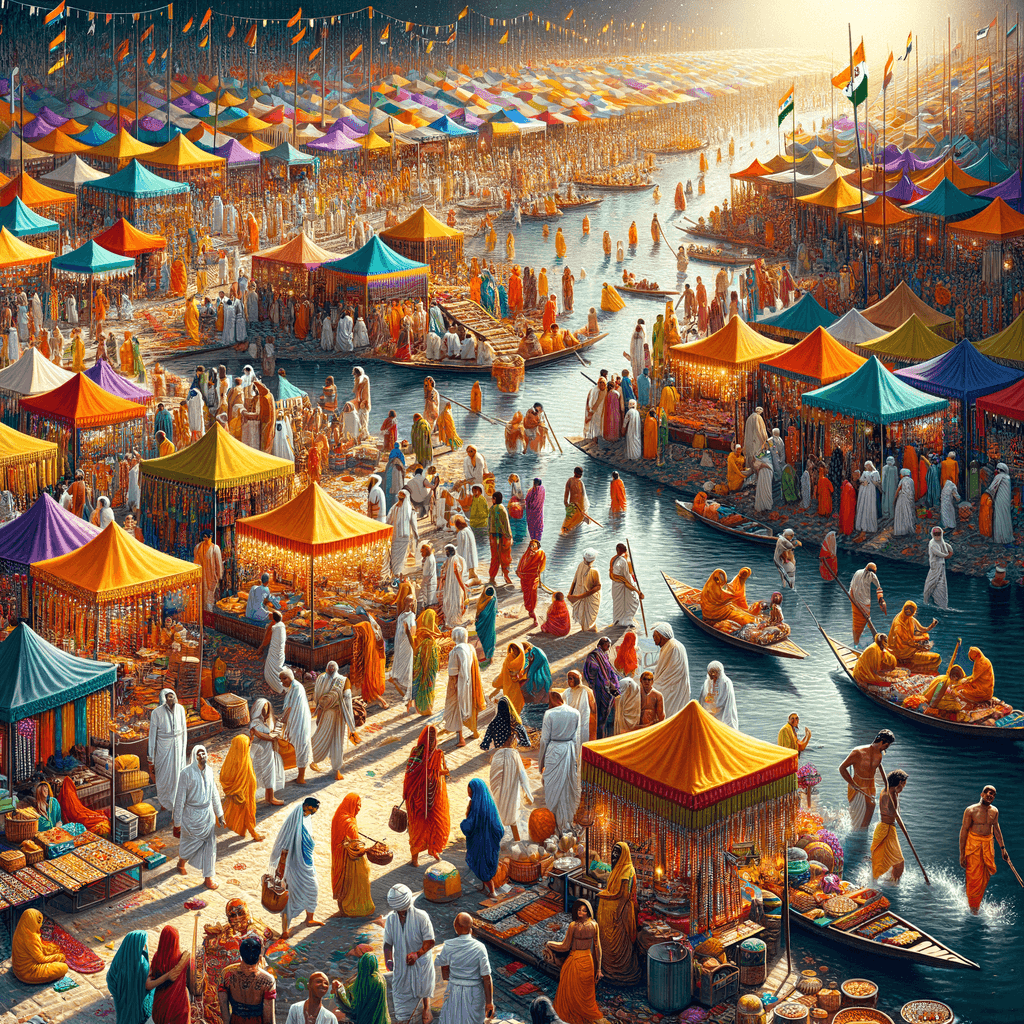 Kumbh Mela Number Painting