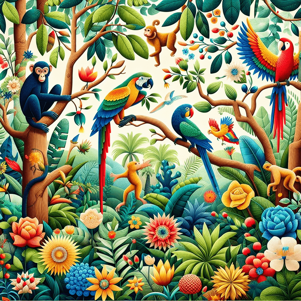 Vibrant Fantasy Jungle Paint By Numbers