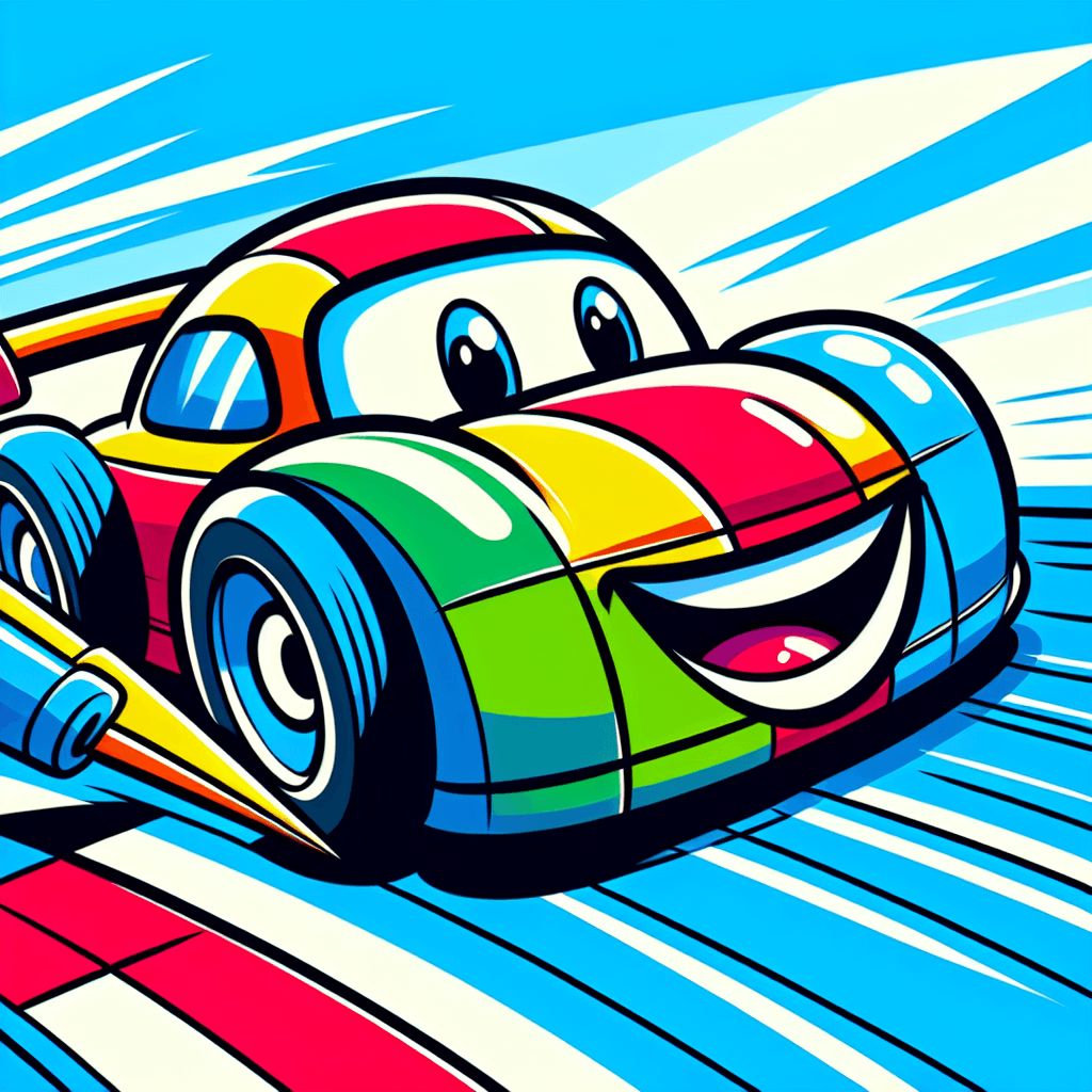 Dashing Car Race Paint By Numbers