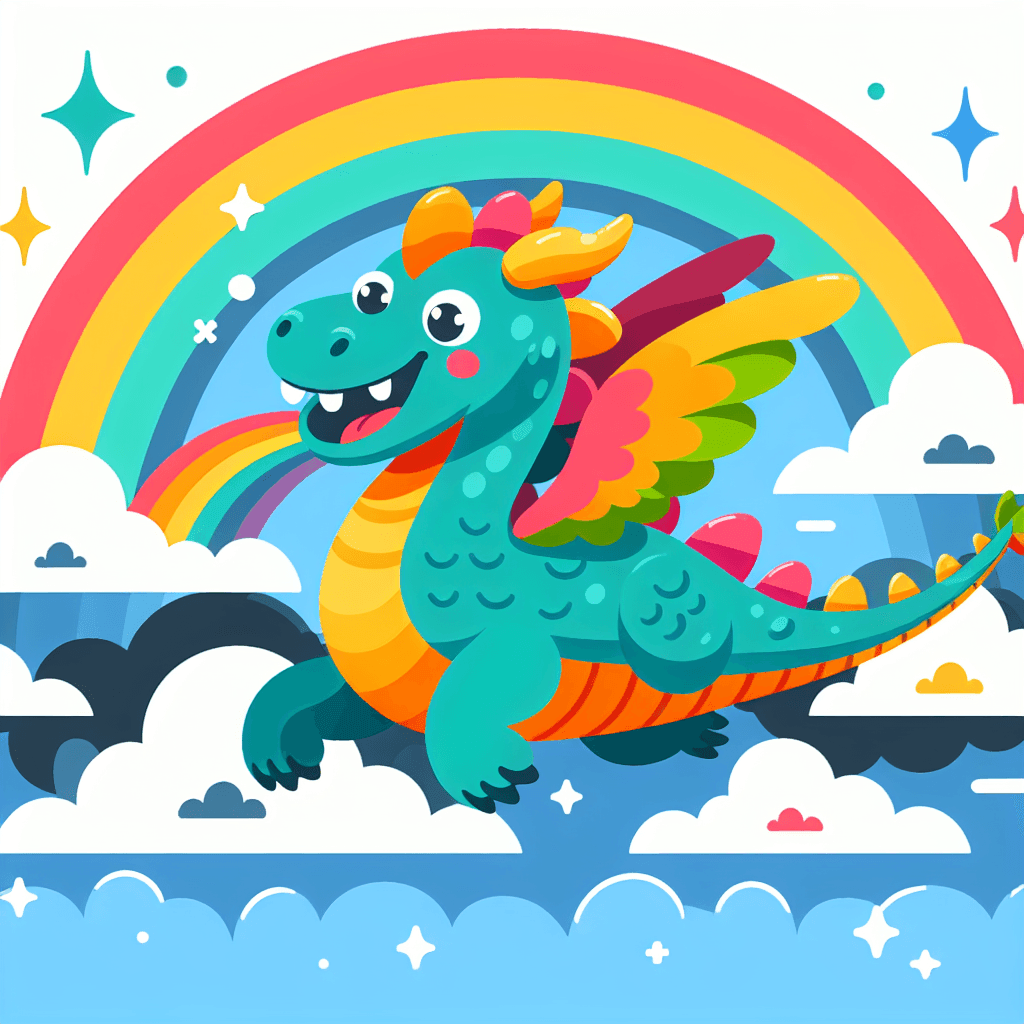 Rainbow Dragon Paint By Number