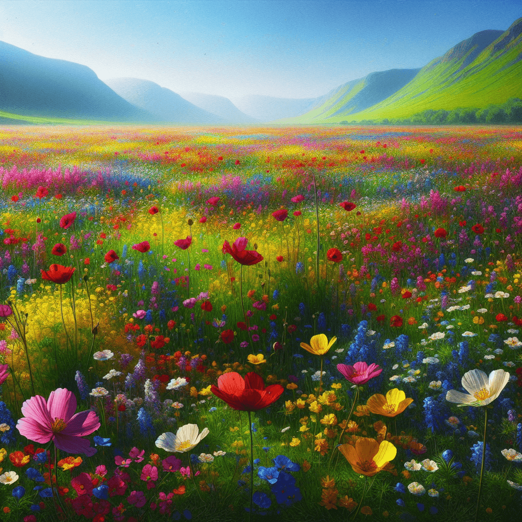Idyllic Spring Meadow DIY Paint By Numbers