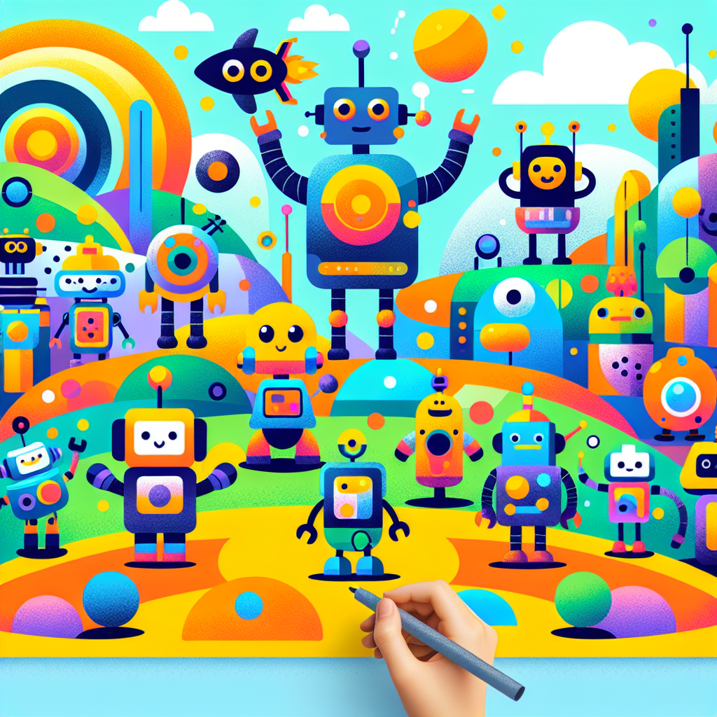 Imaginative Robot Land Painting Number Kit