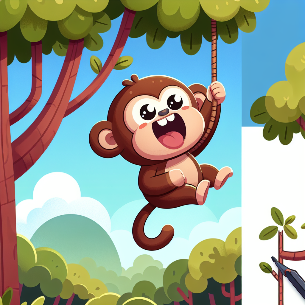 Cheeky Monkey Swing Paint By Numbers Kits