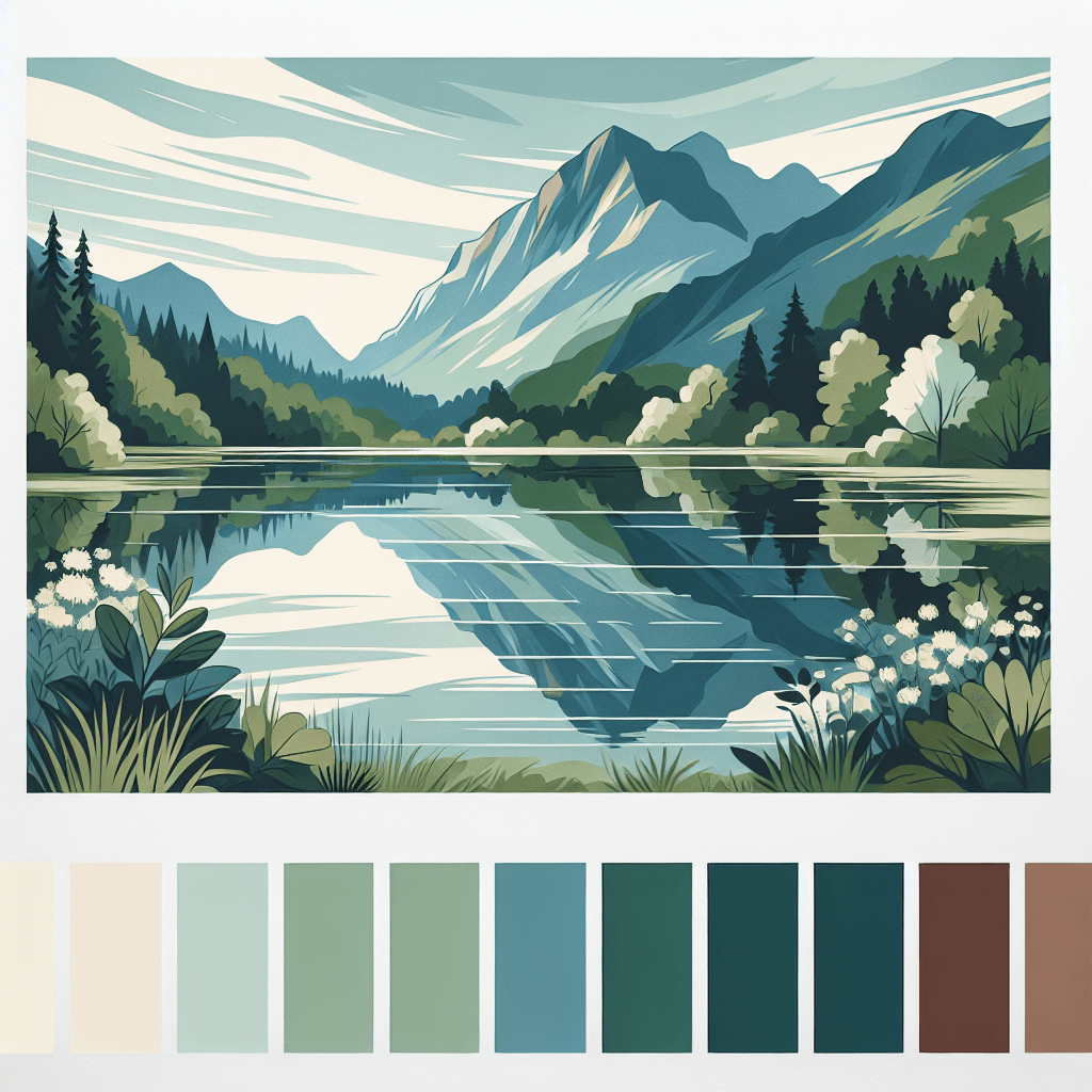 Harmonious Mountain Reflections Painting Number Kit
