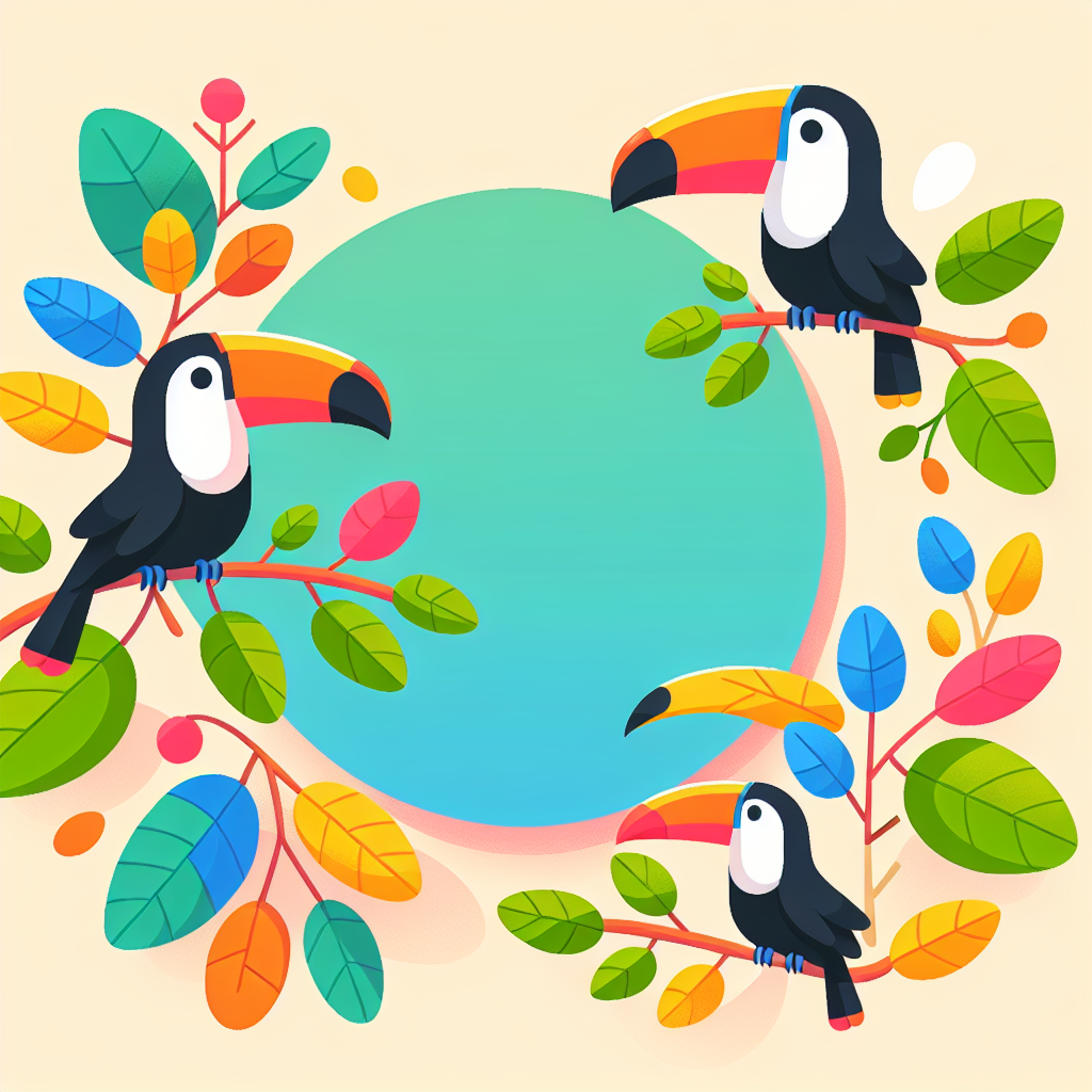 Tropical Toucan Hangout Paint By Color
