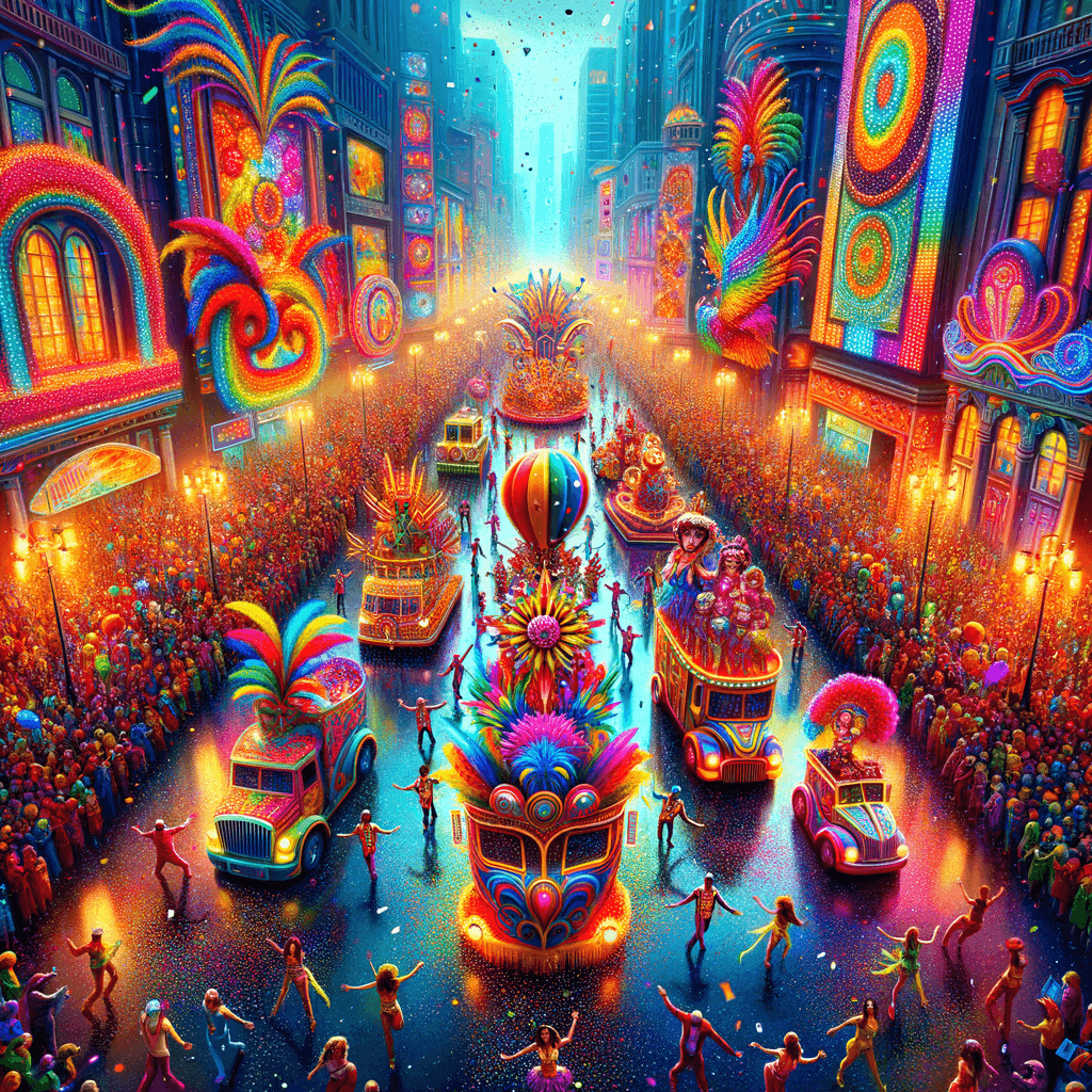 Vibrant Festival Parade DIY Paint By Numbers