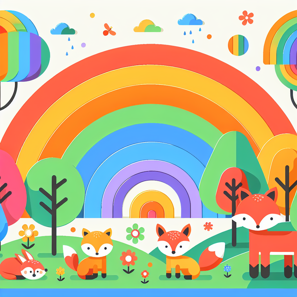 Rainbow Forest Harmony Paint By Numbers Art