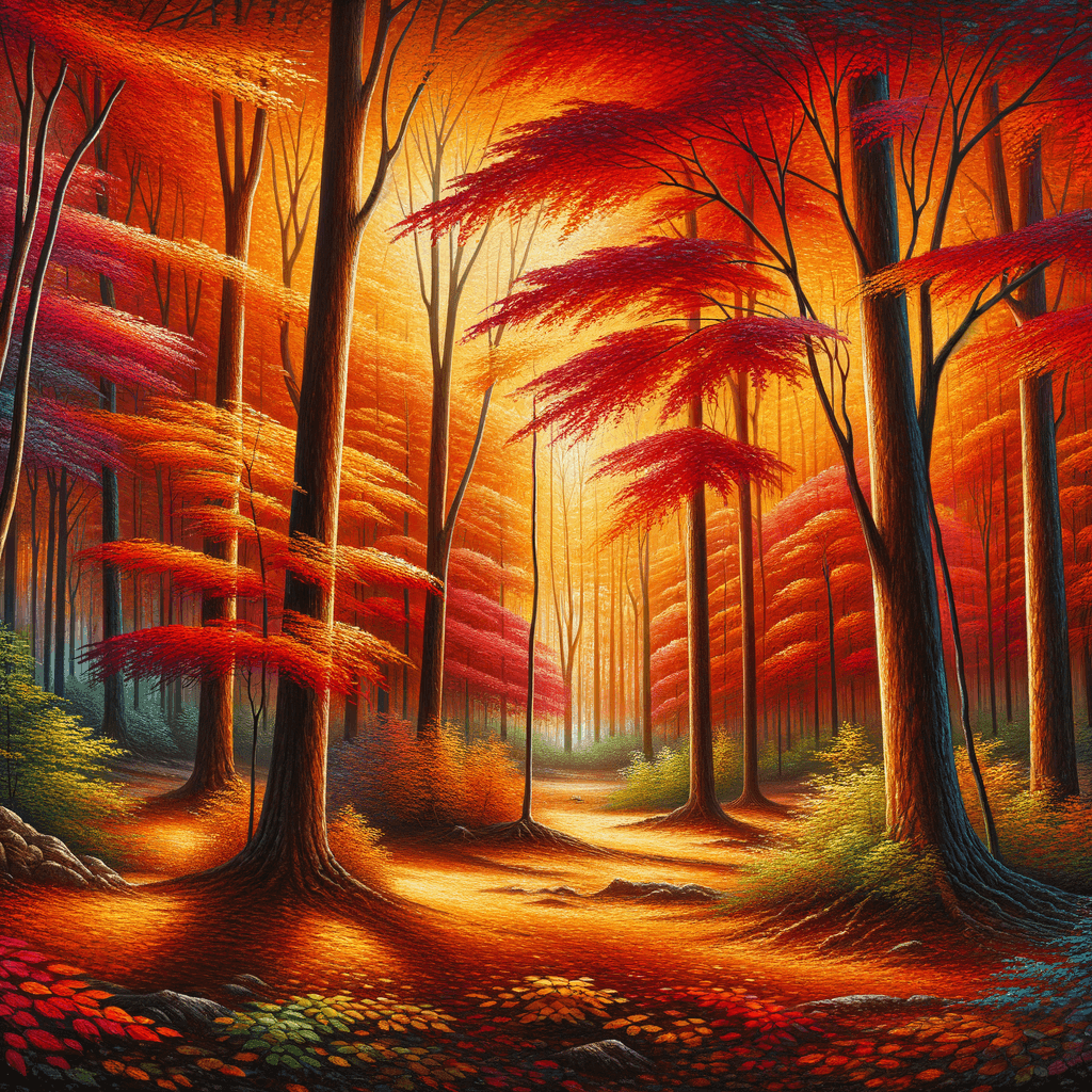 Autumn Aglow Paint By Numbers Art