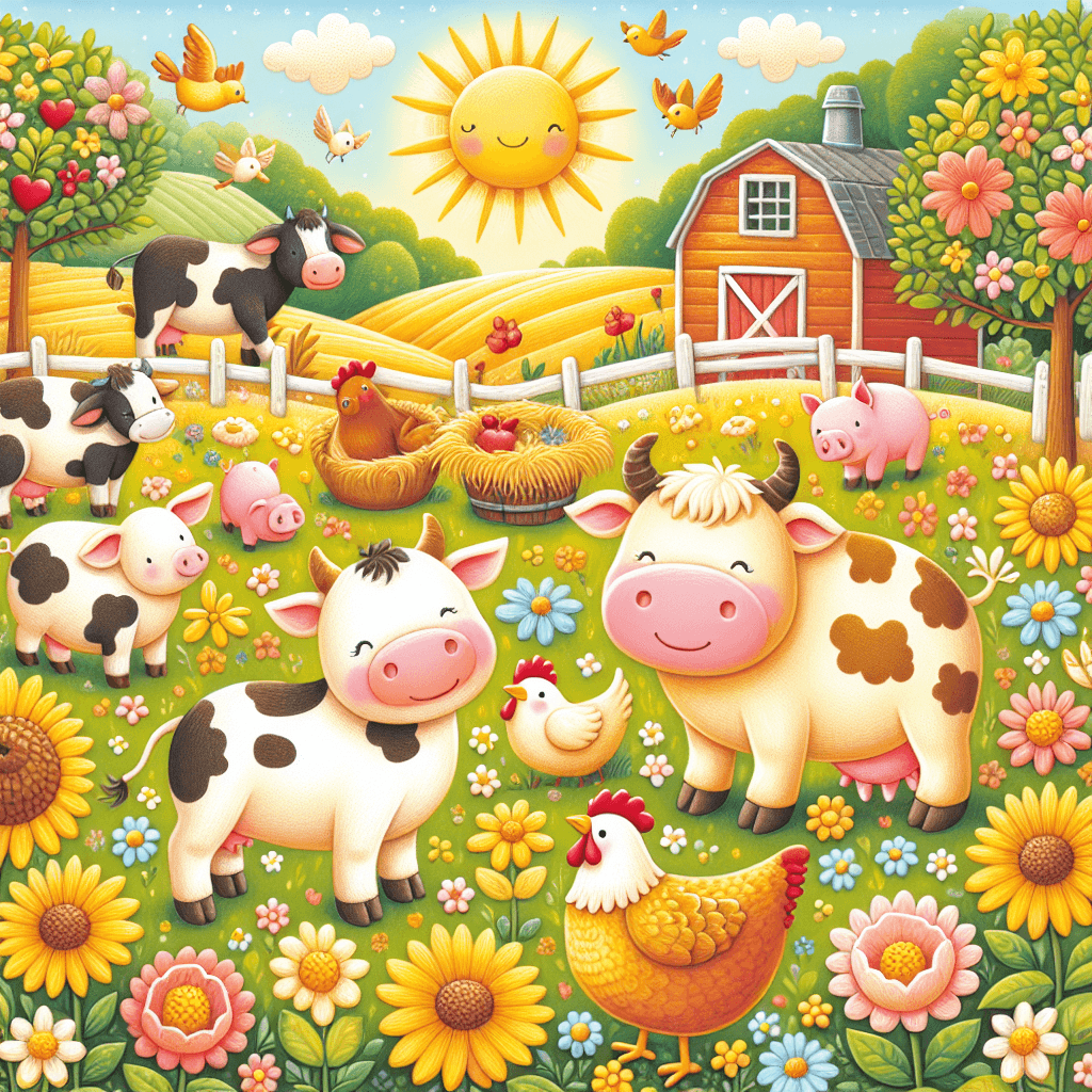 Frolicsome Farm Friends Paint By Number