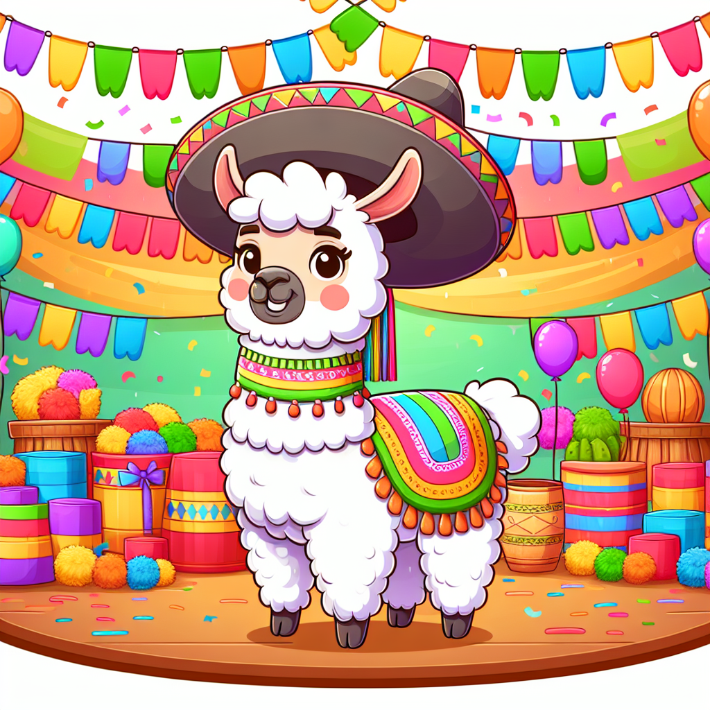 Llama’s Colorful Fiesta Day Paint By Numbers Kits
