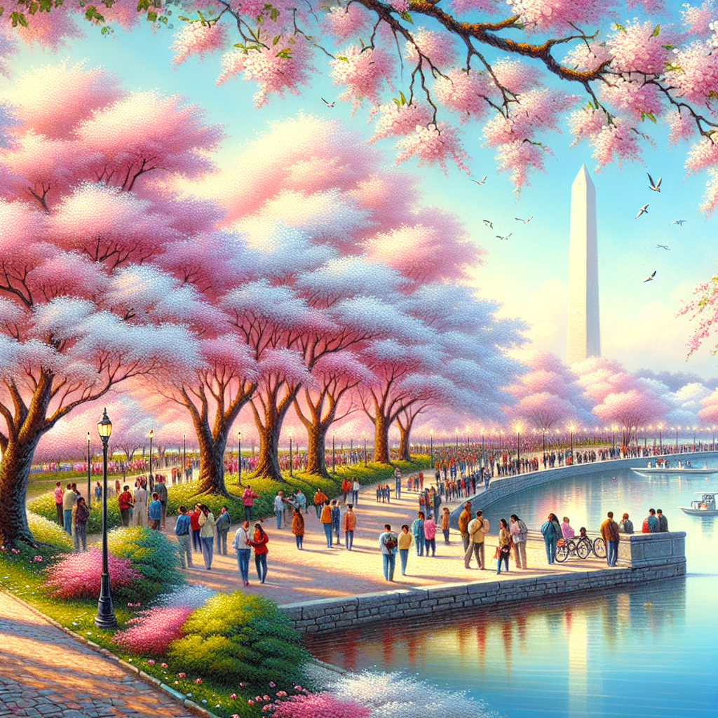 Cherry Blossom Festival - United States Painting By Numbers Kit