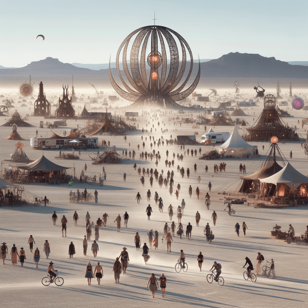 Burning Man - Black Rock City Paint By Numbers