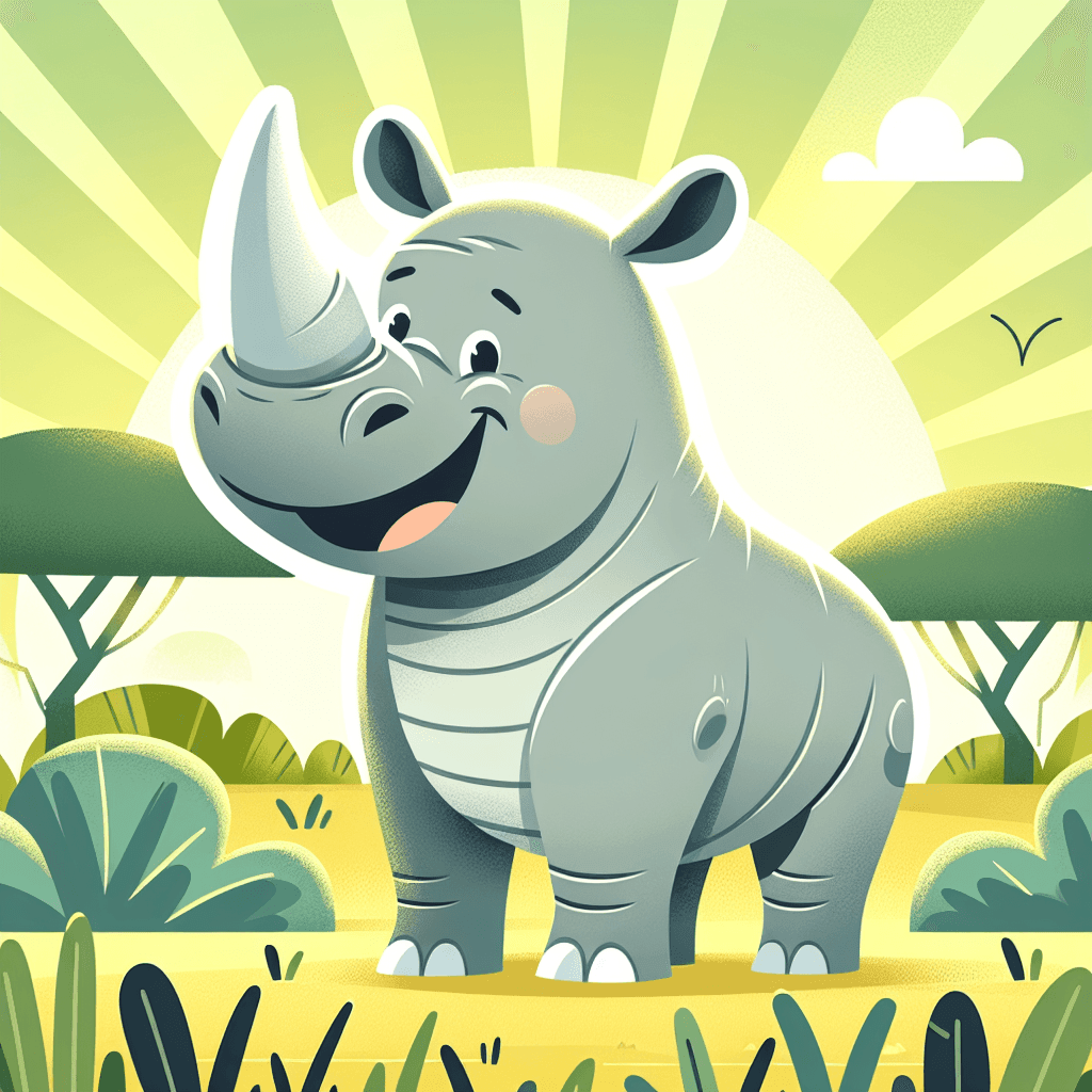 Curious Rhino Paint By Numbers Art