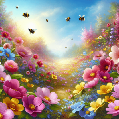 Breezy Spring Meadow Painting By Numbers Kit