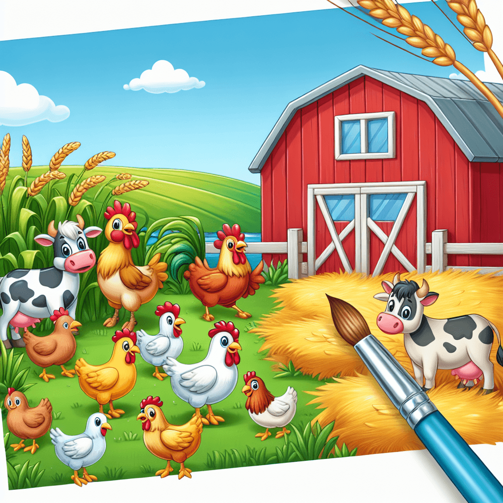Playful Farmyard Frolic Paint By Number