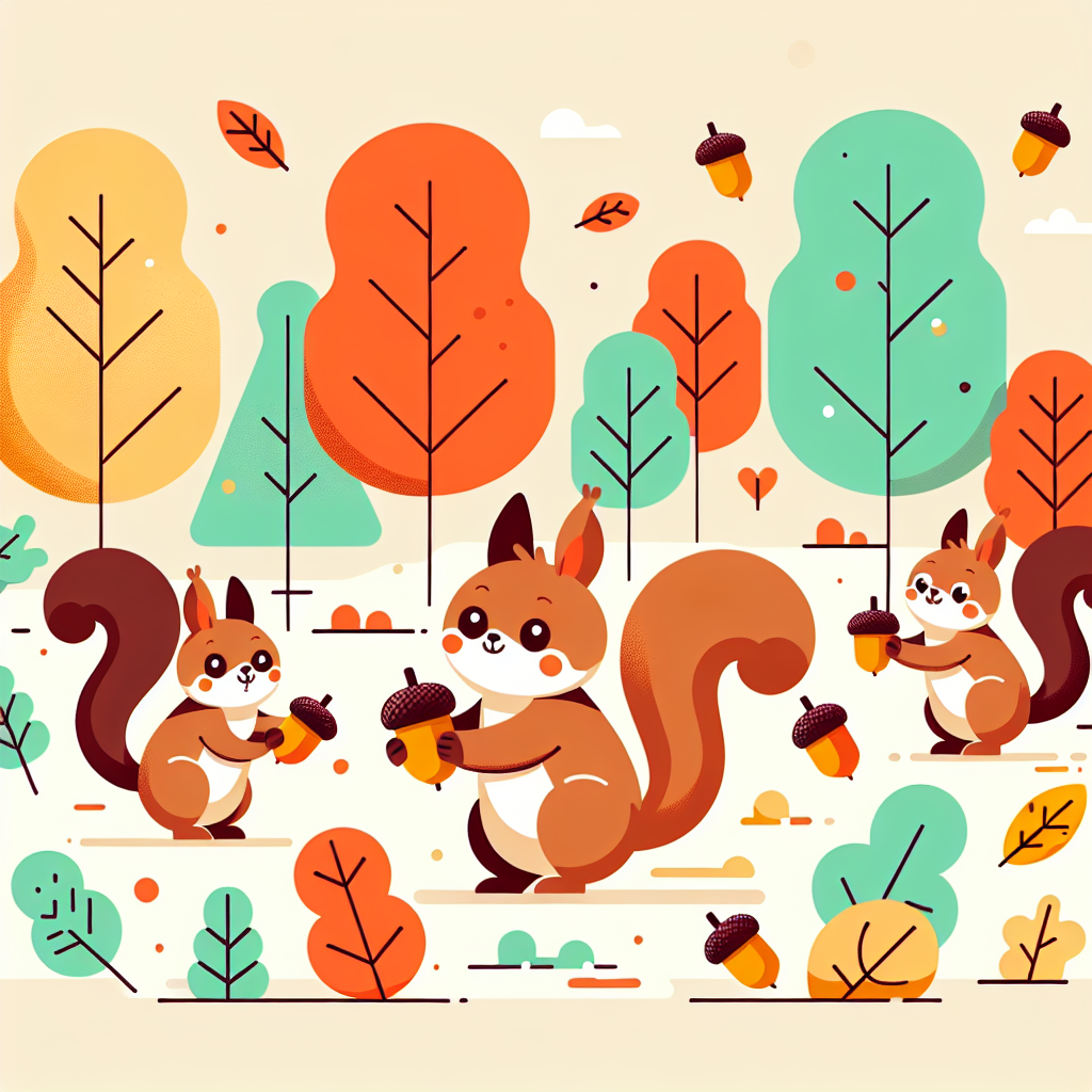 Autumn Acorn Adventure Paint By Numbers