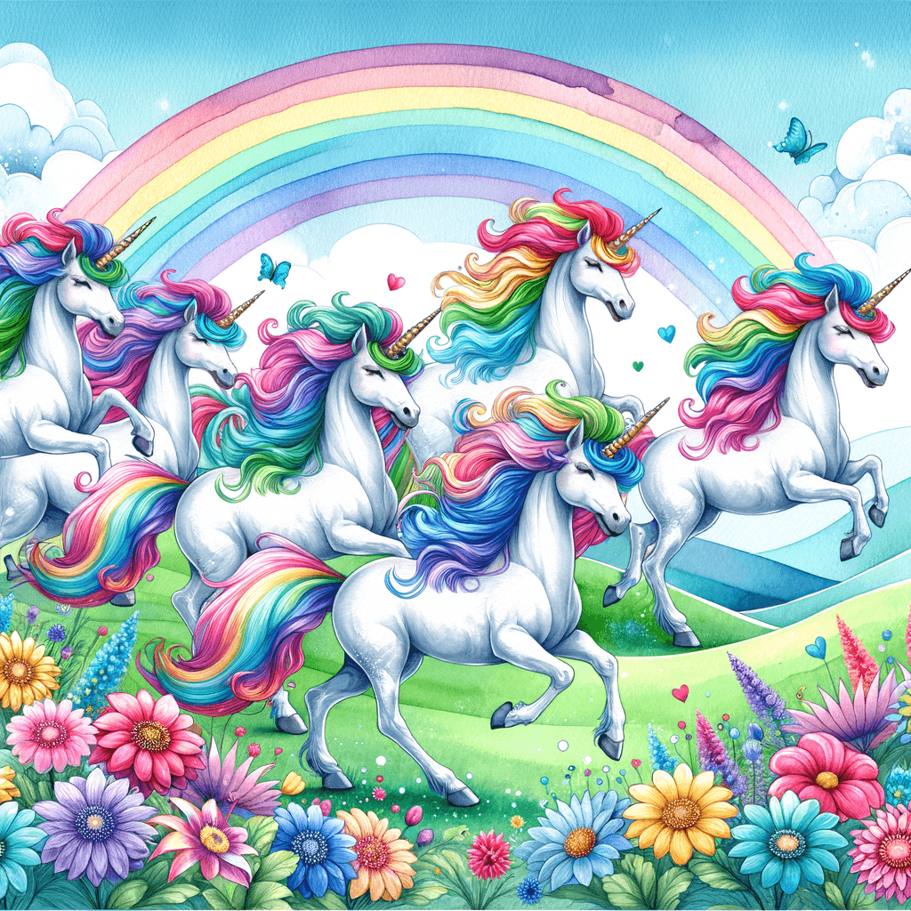 Galloping Unicorns Painting Number Kit