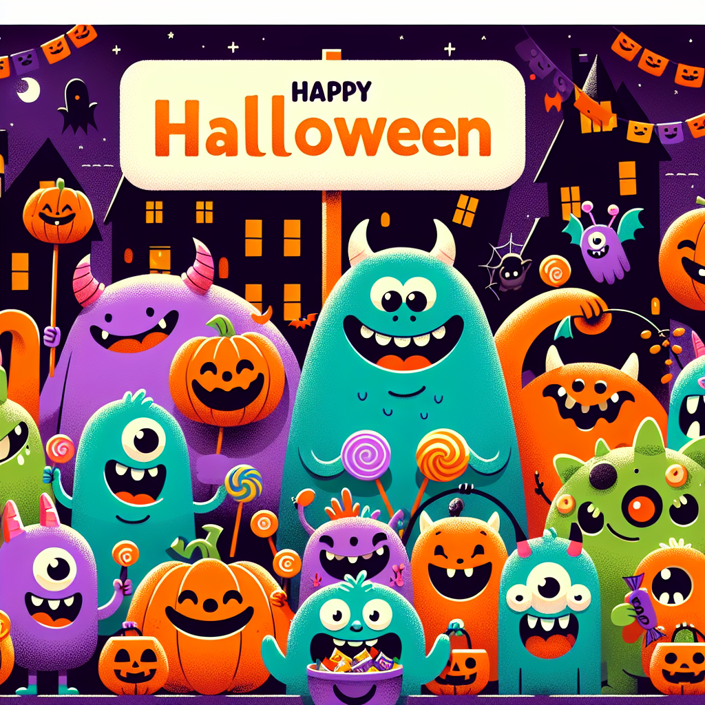 Happy Halloween Monsters Paint By Numbers Kits