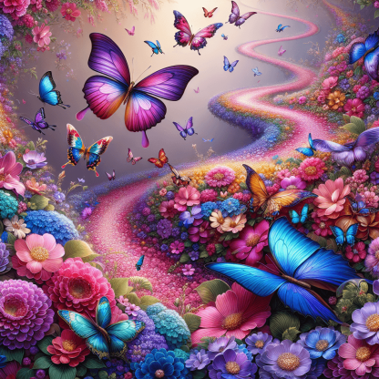 Butterfly Dream Path Paint By Numbers Art
