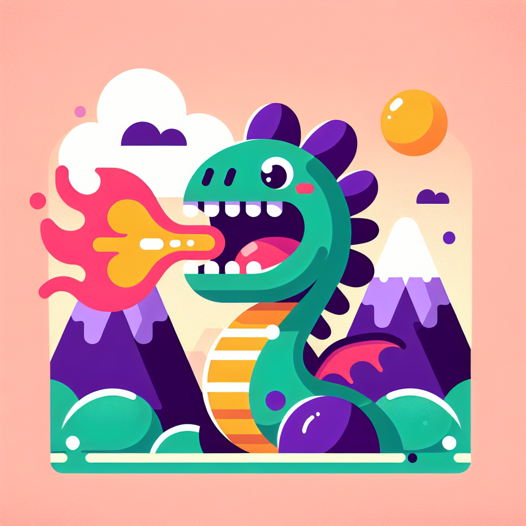 Funky Dragon Paint By Numbers