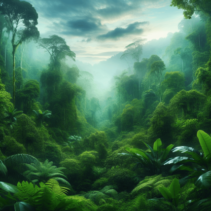 Gentle Rainforest Haven Paint By Numbers Art