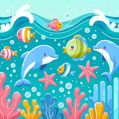 Whimsical Ocean Party DIY Paint By Numbers