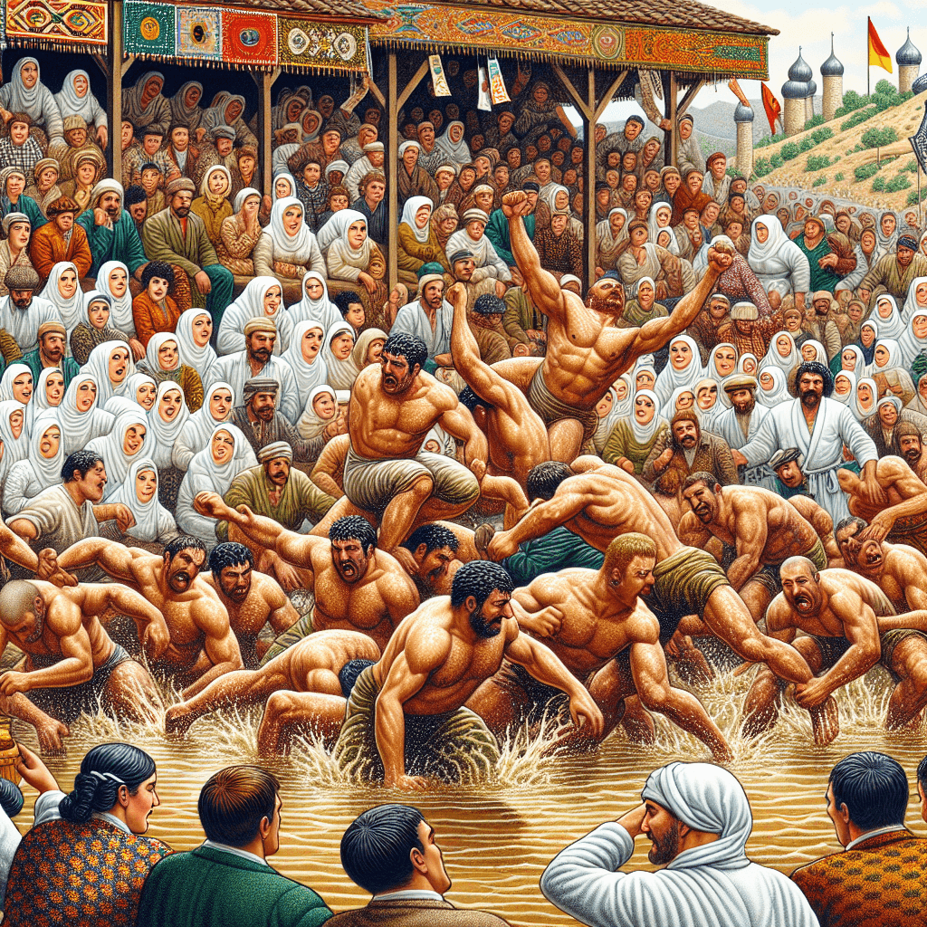 Kirkpinar Oil Wrestling - Turkey Paint By Numbers Kits