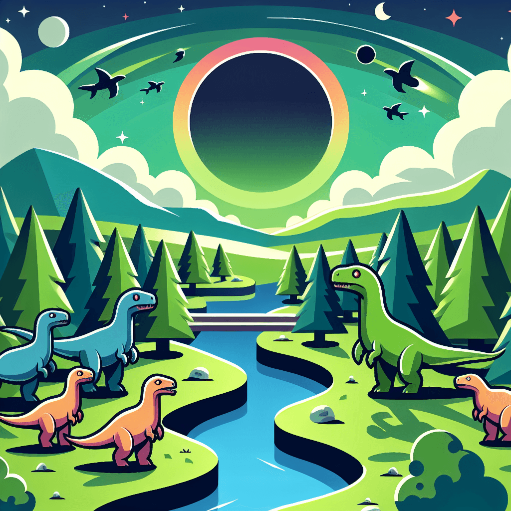 Dinosaurs In The Enchanted Valley Paint By Numbers
