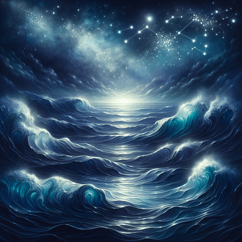 Celestial Ocean Night Numbered Painting Kits