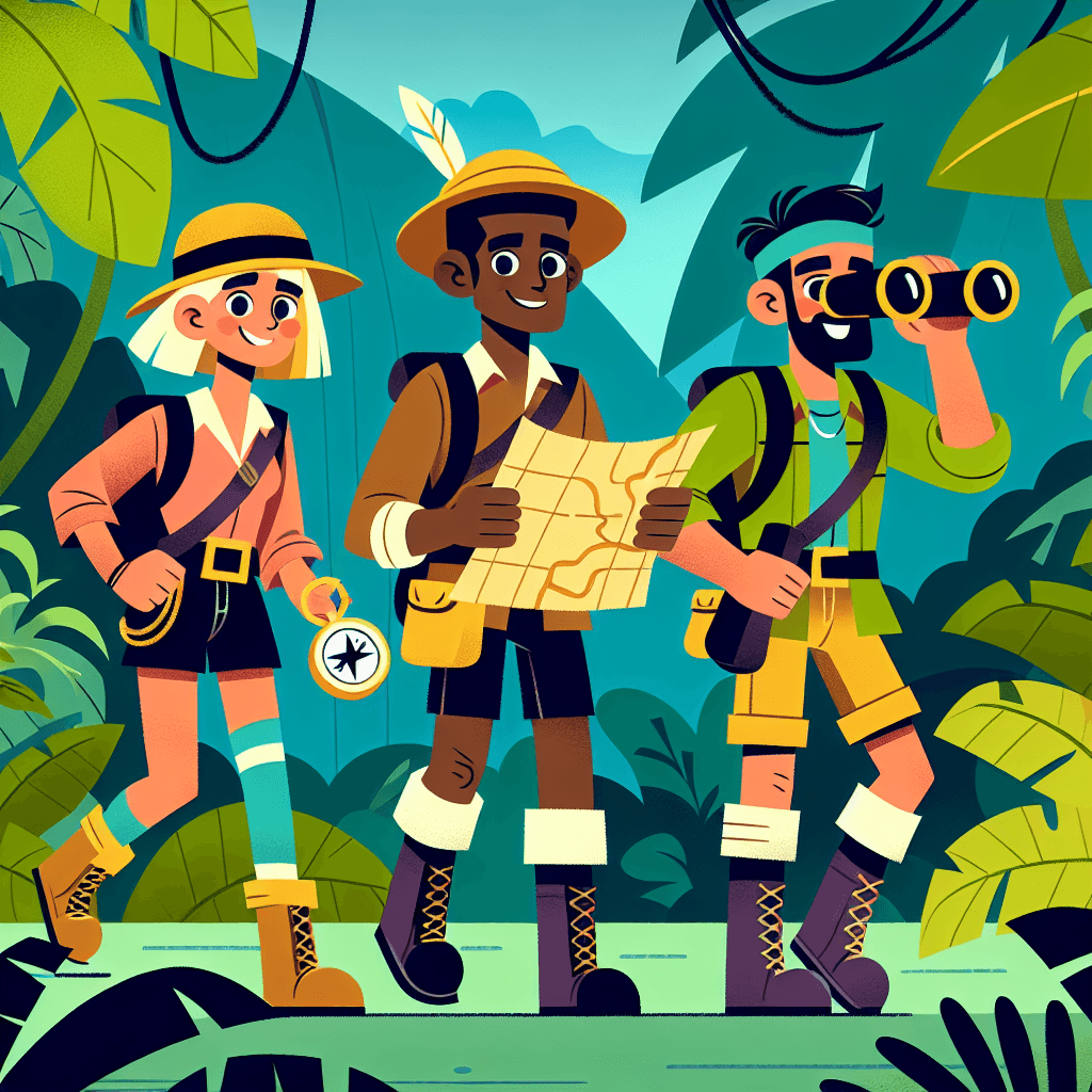 Treasure Hunters In The Jungle Paint By Numbers