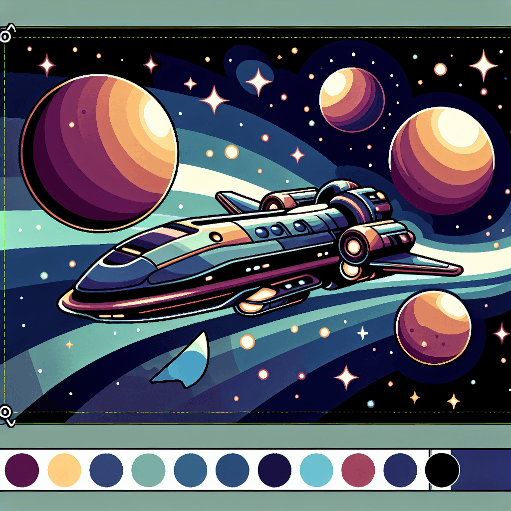 Galactic Explorer Spaceship Adventure Paint By Numbers