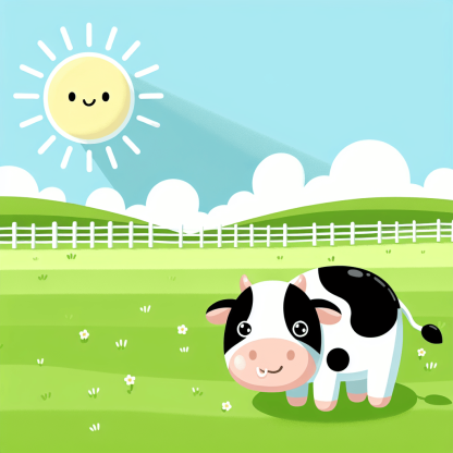 Charming Cow Paint By Numbers Art