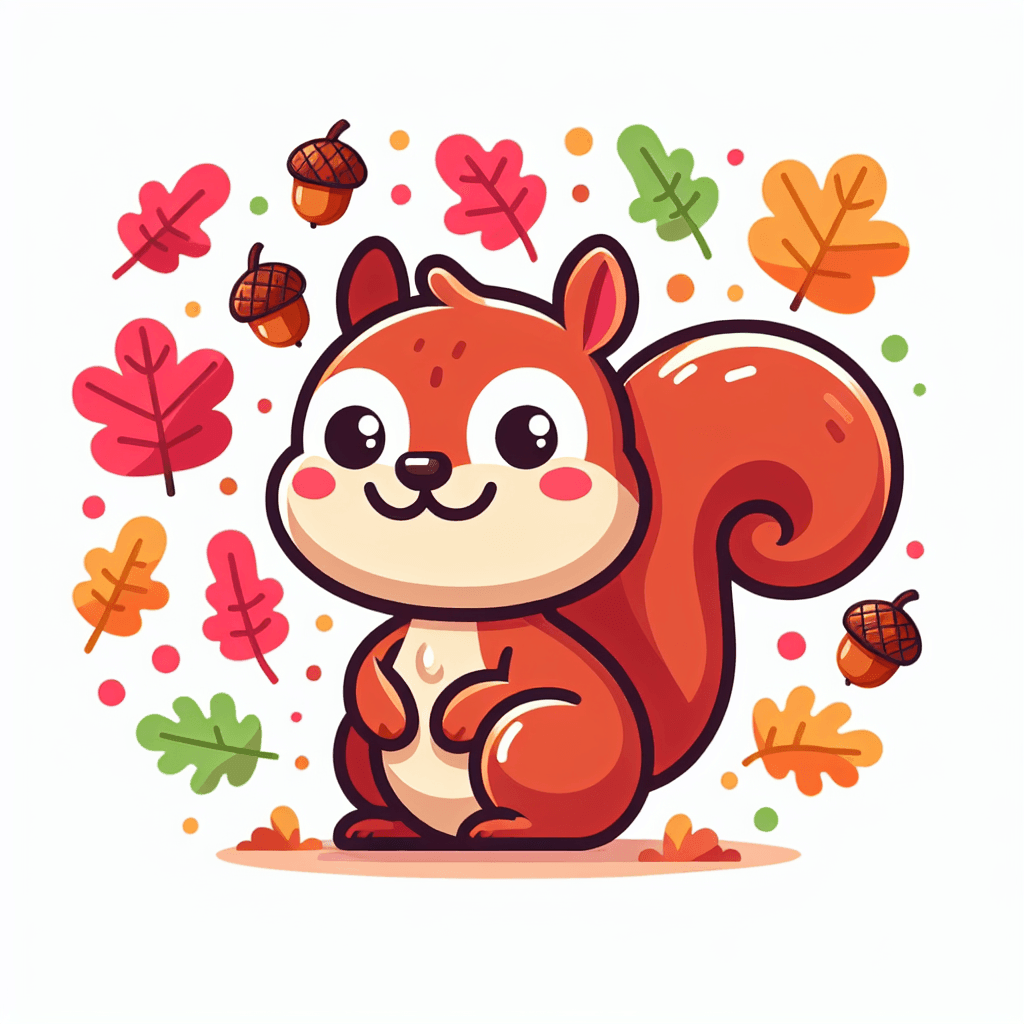 Naughty Squirrel Number Painting