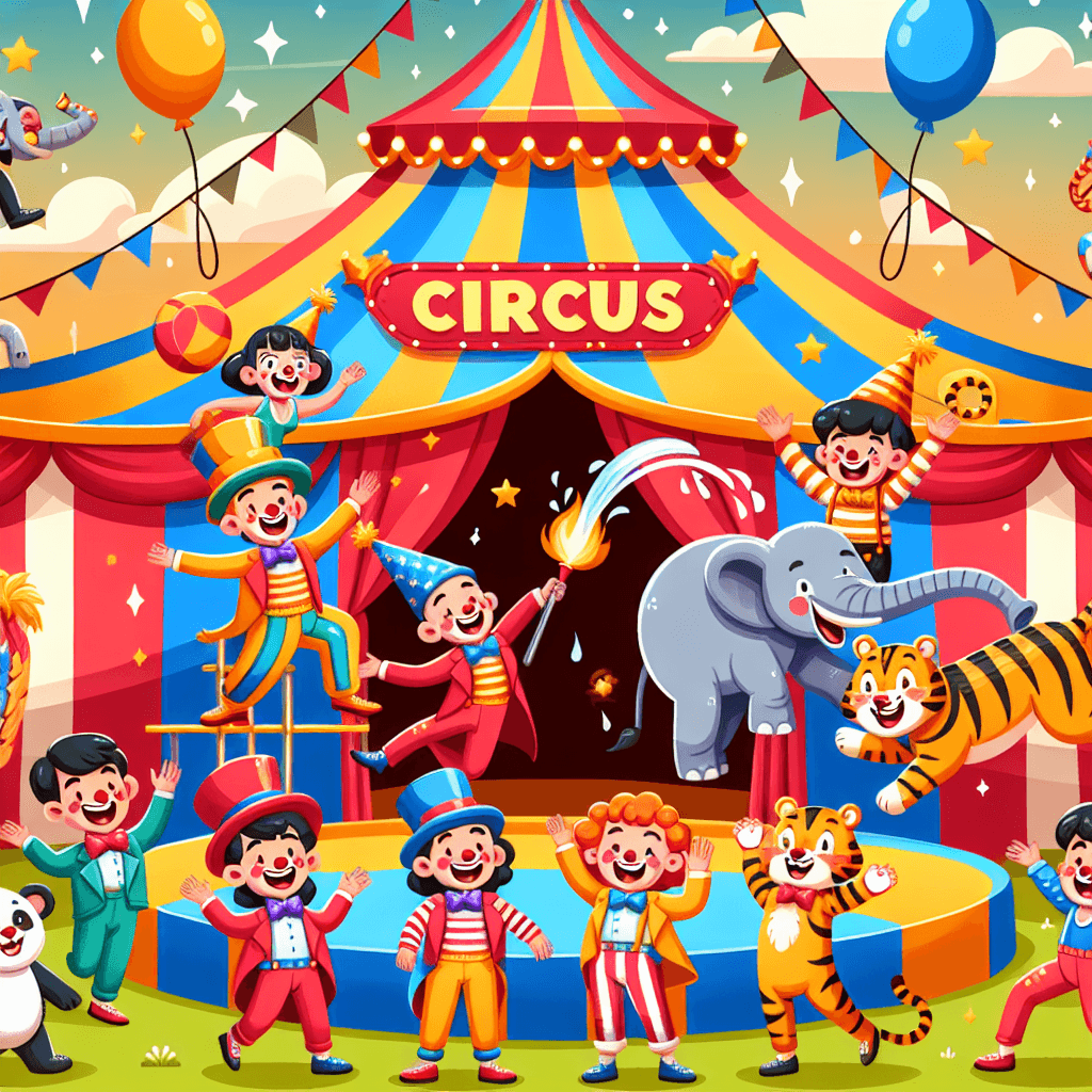 Funky Circus Fun Painting Number Kit