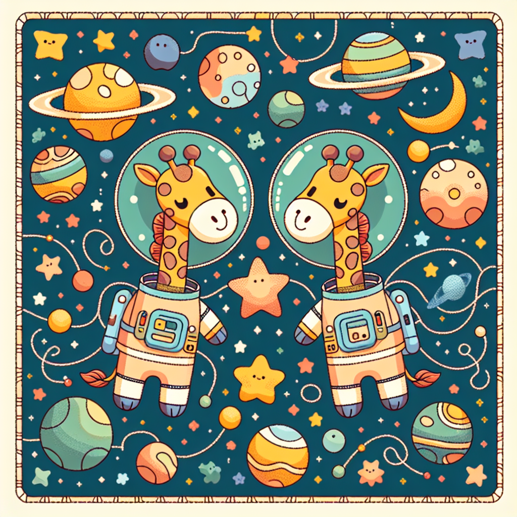 Galactic Giraffes Painting Number Kit