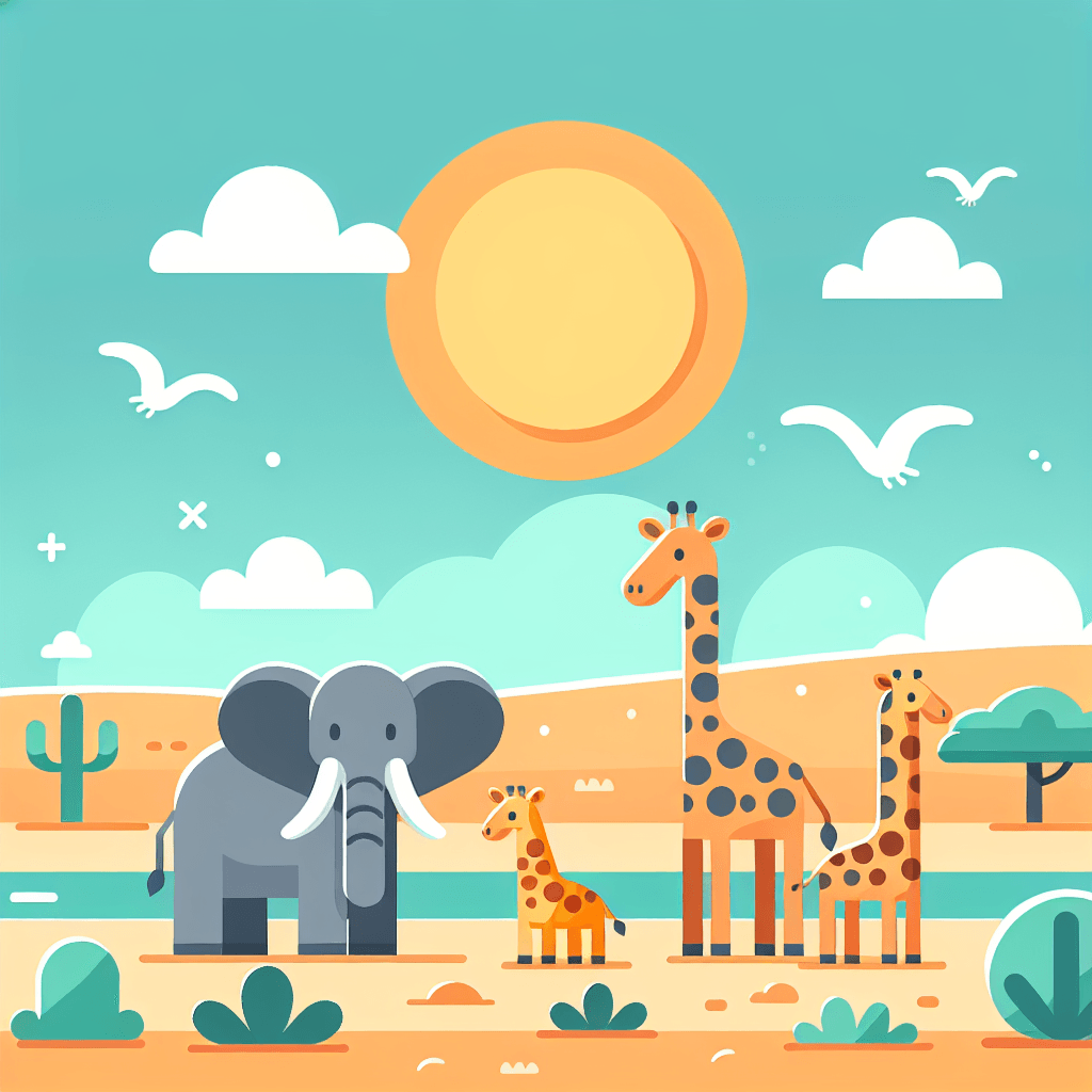 Sunlit Savannah Symphony Number Painting