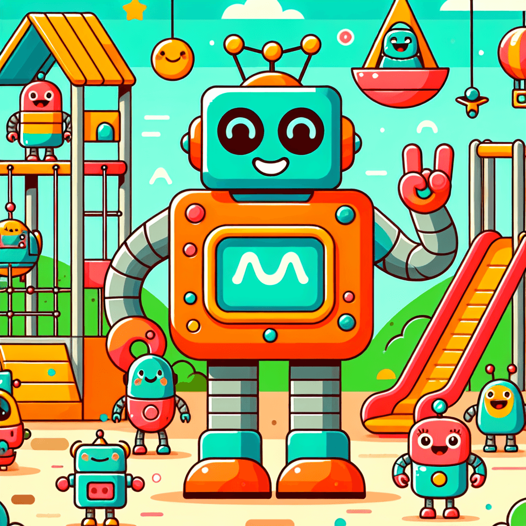Funky Robot Playland Painting By Numbers Kit