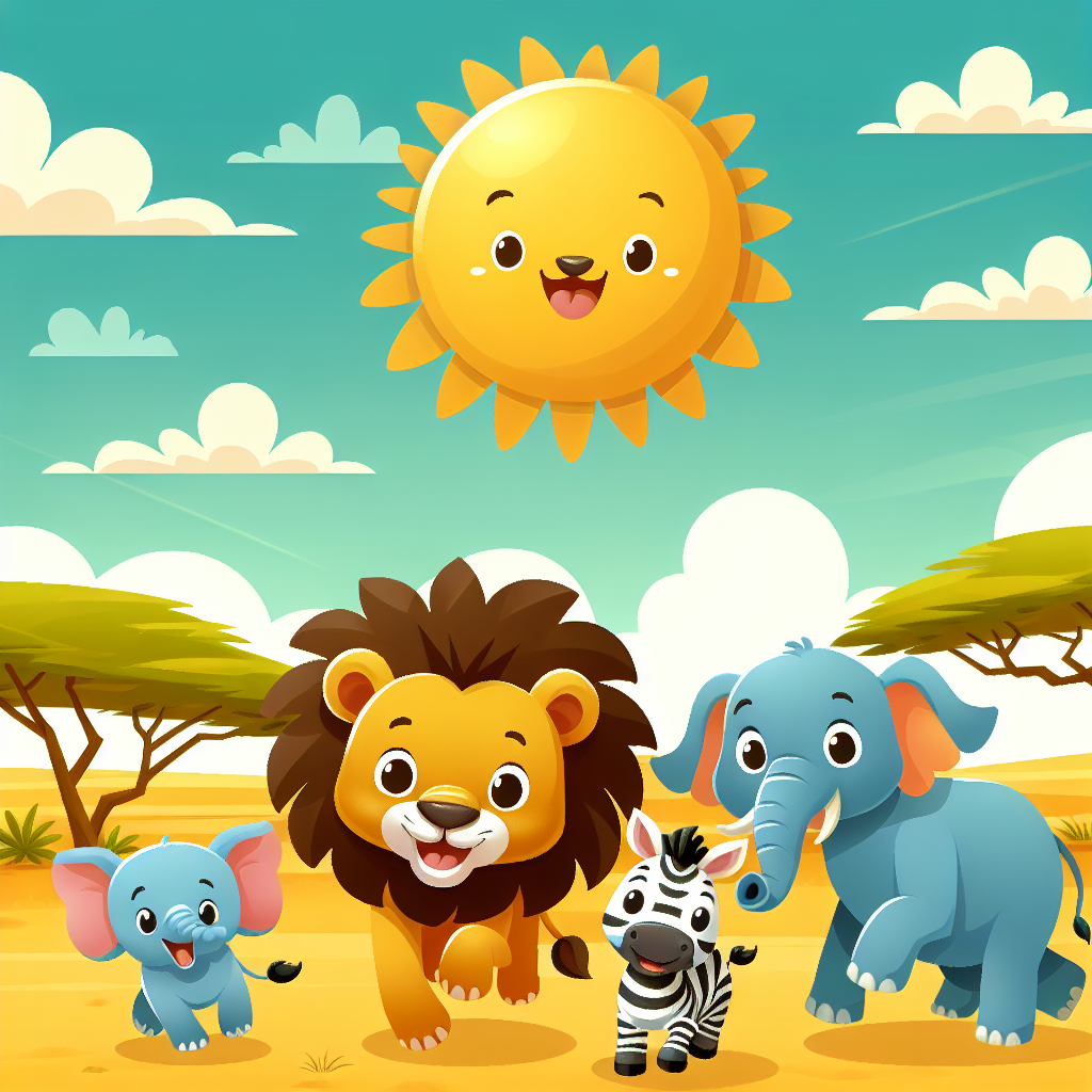Sunny Safari Gathering Paint By Numbers