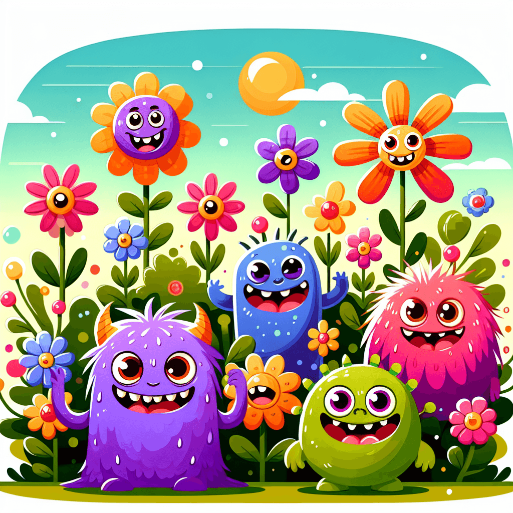 Silly Garden Monsters Paint By Numbers