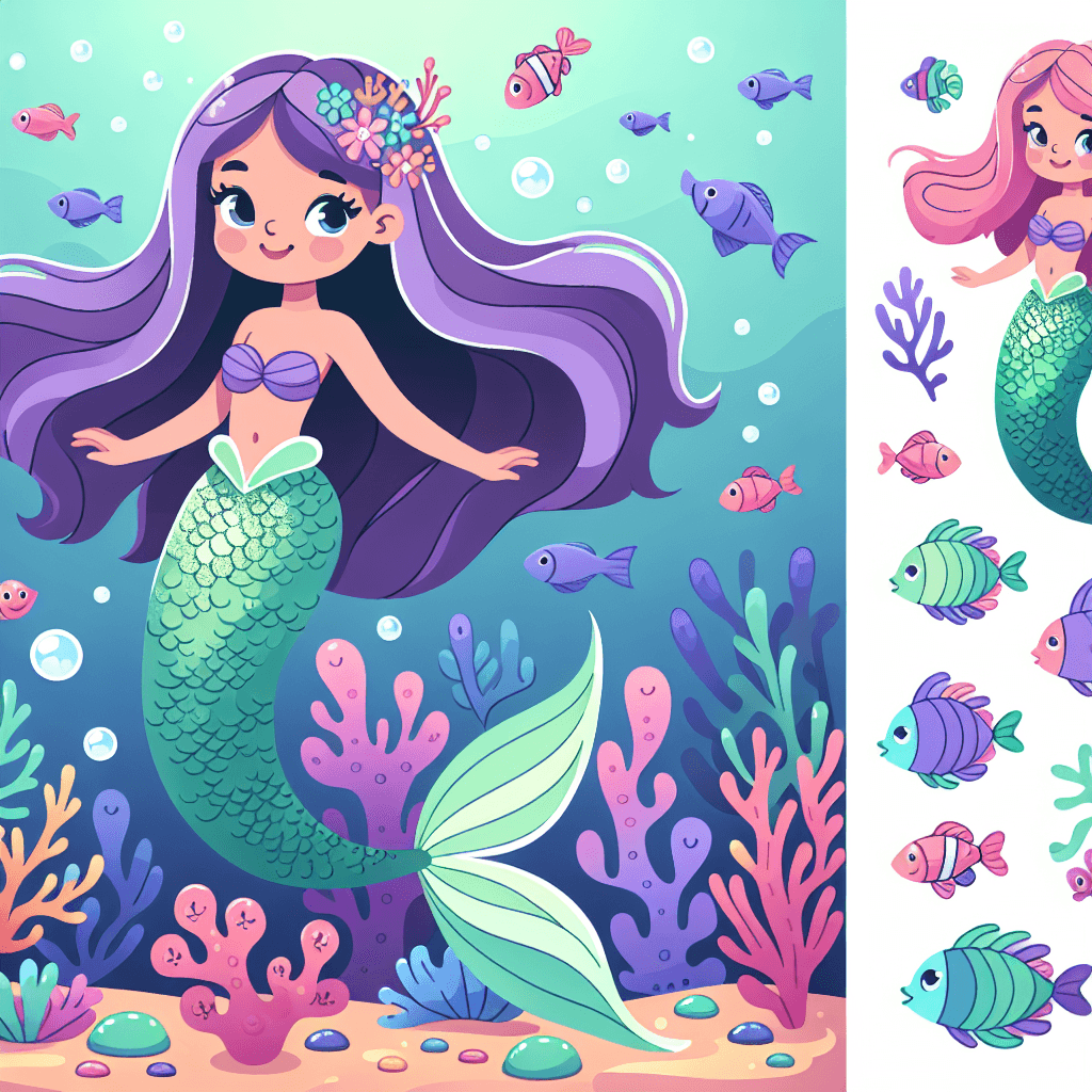 Underwater Mermaid Delight Paint By Number