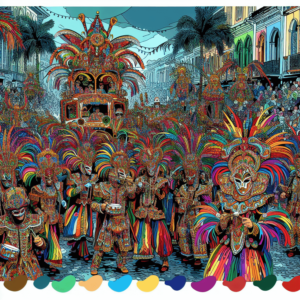 Carnaval De Negros Y Blancos Number Painting