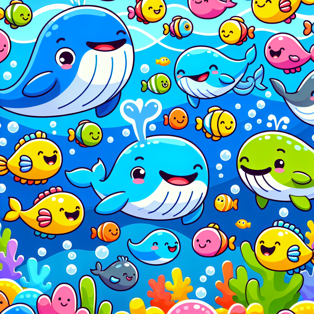 Charming Whales Paint By Numbers Kits