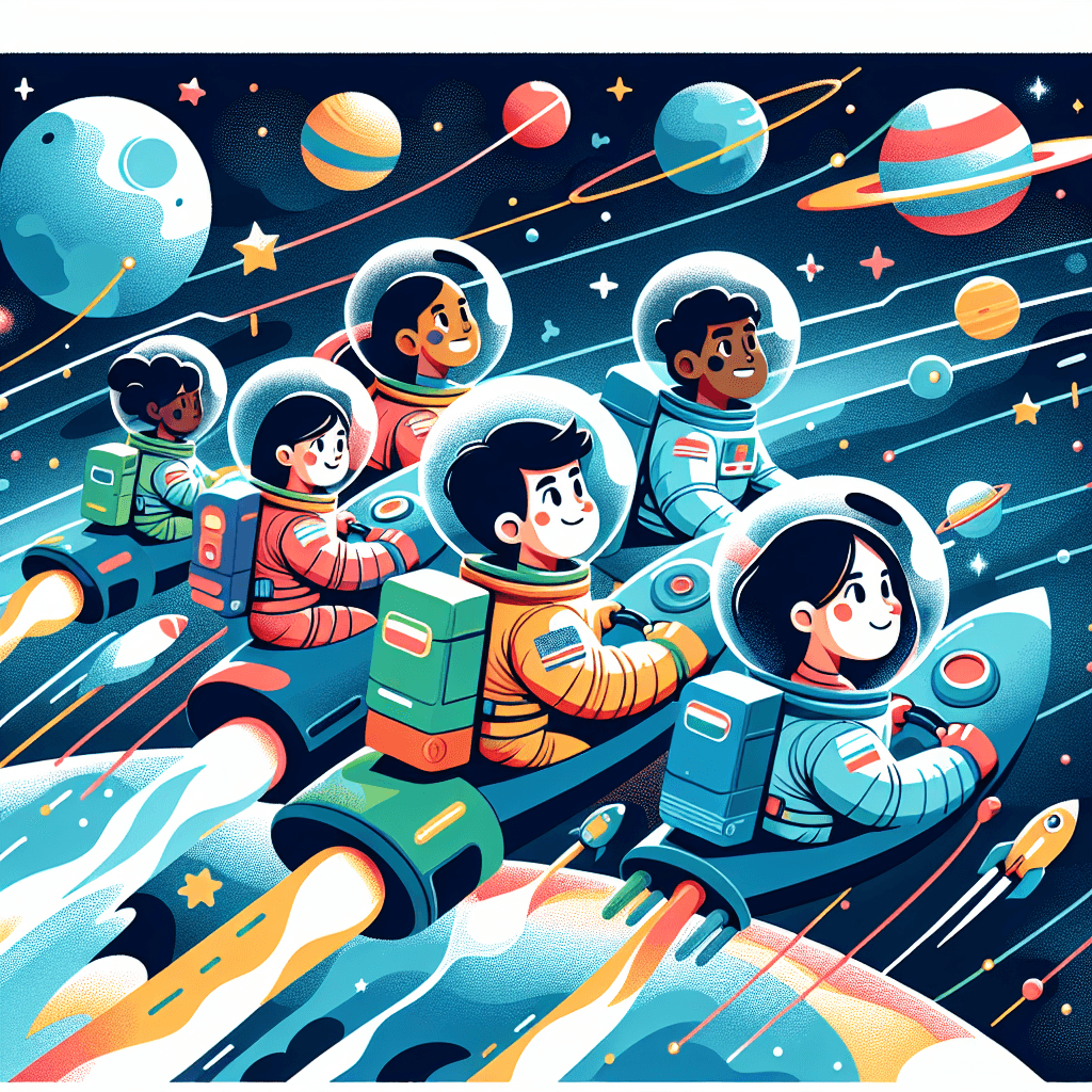 Astronauts On A Space Journey Paint By Numbers
