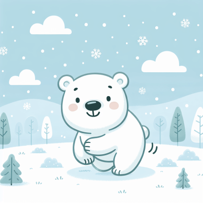 Whimsical Polar Bear Adventure Paint By Color